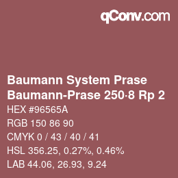 Código de color: Baumann System Prase - Baumann-Prase 250·8 Rp 2 | qconv.com