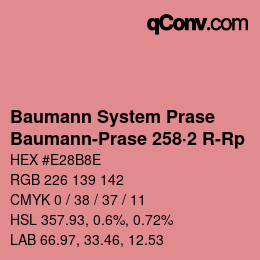 Code couleur: Baumann System Prase - Baumann-Prase 258·2 R-Rp | qconv.com