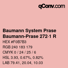 Code couleur: Baumann System Prase - Baumann-Prase 272·1 R | qconv.com