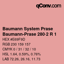 Código de color: Baumann System Prase - Baumann-Prase 280·2 R 1 | qconv.com