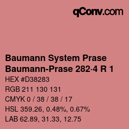 Color code: Baumann System Prase - Baumann-Prase 282·4 R 1 | qconv.com