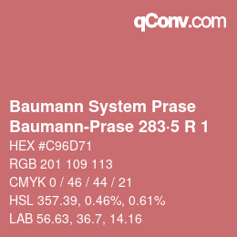 Farbcode: Baumann System Prase - Baumann-Prase 283·5 R 1 | qconv.com