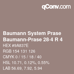 Farbcode: Baumann System Prase - Baumann-Prase 28·4 R 4 | qconv.com