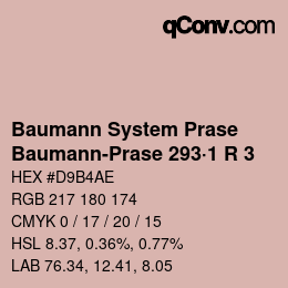 Color code: Baumann System Prase - Baumann-Prase 293·1 R 3 | qconv.com