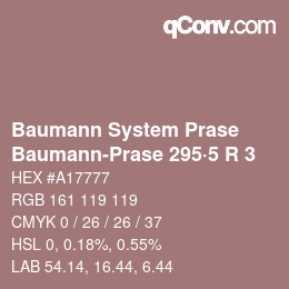 Color code: Baumann System Prase - Baumann-Prase 295·5 R 3 | qconv.com