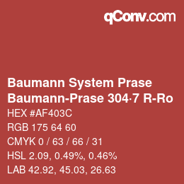 Color code: Baumann System Prase - Baumann-Prase 304·7 R-Ro | qconv.com