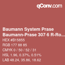 Code couleur: Baumann System Prase - Baumann-Prase 307·6 R-Ro 1 | qconv.com