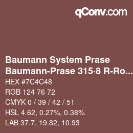 Código de color: Baumann System Prase - Baumann-Prase 315·8 R-Ro 3 | qconv.com