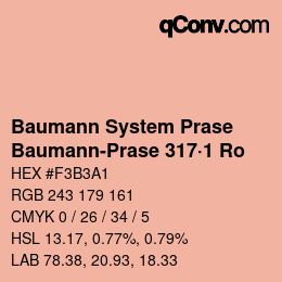 Code couleur: Baumann System Prase - Baumann-Prase 317·1 Ro | qconv.com