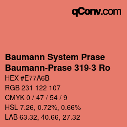 Código de color: Baumann System Prase - Baumann-Prase 319·3 Ro | qconv.com