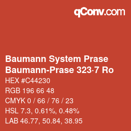 Código de color: Baumann System Prase - Baumann-Prase 323·7 Ro | qconv.com