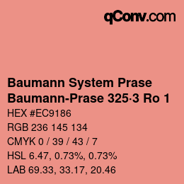 Código de color: Baumann System Prase - Baumann-Prase 325·3 Ro 1 | qconv.com