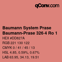 Code couleur: Baumann System Prase - Baumann-Prase 326·4 Ro 1 | qconv.com