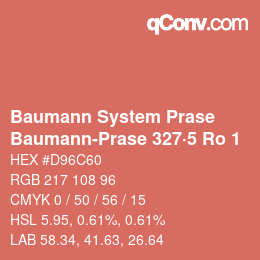 Código de color: Baumann System Prase - Baumann-Prase 327·5 Ro 1 | qconv.com
