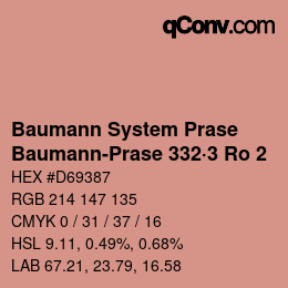 Code couleur: Baumann System Prase - Baumann-Prase 332·3 Ro 2 | qconv.com