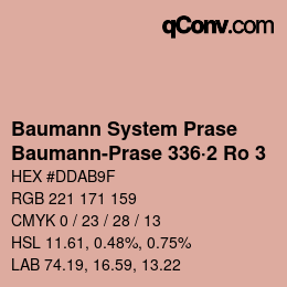 Code couleur: Baumann System Prase - Baumann-Prase 336·2 Ro 3 | qconv.com