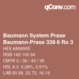 Farbcode: Baumann System Prase - Baumann-Prase 338·6 Ro 3 | qconv.com