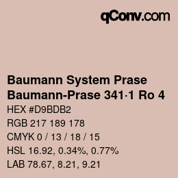 Code couleur: Baumann System Prase - Baumann-Prase 341·1 Ro 4 | qconv.com