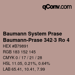 Código de color: Baumann System Prase - Baumann-Prase 342·3 Ro 4 | qconv.com