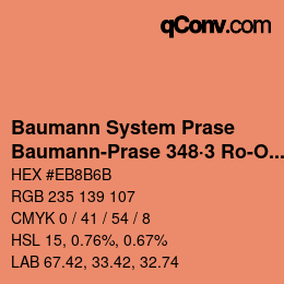 Color code: Baumann System Prase - Baumann-Prase 348·3 Ro-Or | qconv.com