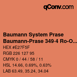 Code couleur: Baumann System Prase - Baumann-Prase 349·4 Ro-Or | qconv.com