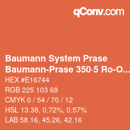 Code couleur: Baumann System Prase - Baumann-Prase 350·5 Ro-Or | qconv.com
