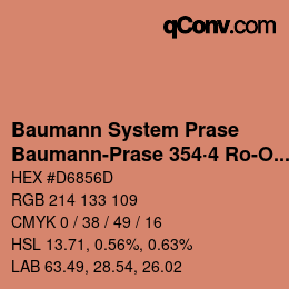 Code couleur: Baumann System Prase - Baumann-Prase 354·4 Ro-Or 1 | qconv.com