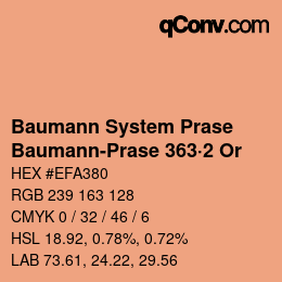 Color code: Baumann System Prase - Baumann-Prase 363·2 Or | qconv.com