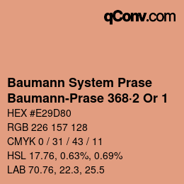 Code couleur: Baumann System Prase - Baumann-Prase 368·2 Or 1 | qconv.com