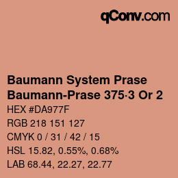 Código de color: Baumann System Prase - Baumann-Prase 375·3 Or 2 | qconv.com
