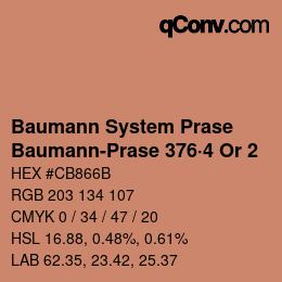 Code couleur: Baumann System Prase - Baumann-Prase 376·4 Or 2 | qconv.com