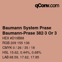 Color code: Baumann System Prase - Baumann-Prase 382·3 Or 3 | qconv.com