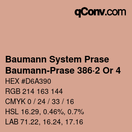 Code couleur: Baumann System Prase - Baumann-Prase 386·2 Or 4 | qconv.com
