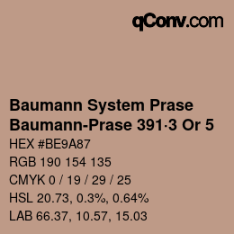 Farbcode: Baumann System Prase - Baumann-Prase 391·3 Or 5 | qconv.com