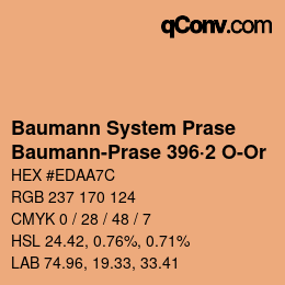 Color code: Baumann System Prase - Baumann-Prase 396·2 O-Or | qconv.com