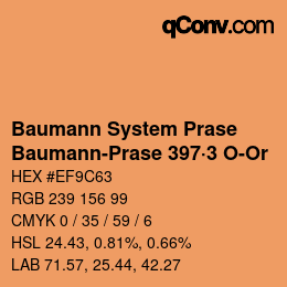 Color code: Baumann System Prase - Baumann-Prase 397·3 O-Or | qconv.com