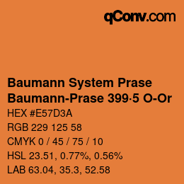 Code couleur: Baumann System Prase - Baumann-Prase 399·5 O-Or | qconv.com