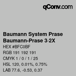 Código de color: Baumann System Prase - Baumann-Prase 3·2X | qconv.com