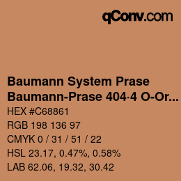 Color code: Baumann System Prase - Baumann-Prase 404·4 O-Or 2 | qconv.com