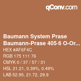 Color code: Baumann System Prase - Baumann-Prase 405·6 O-Or 2 | qconv.com