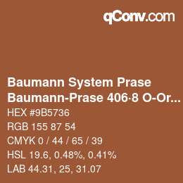 Color code: Baumann System Prase - Baumann-Prase 406·8 O-Or 2 | qconv.com