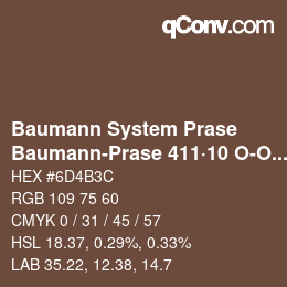 Code couleur: Baumann System Prase - Baumann-Prase 411·10 O-Or 4 | qconv.com