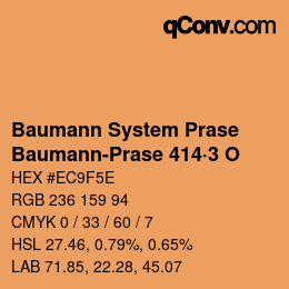 Color code: Baumann System Prase - Baumann-Prase 414·3 O | qconv.com