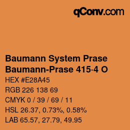 Color code: Baumann System Prase - Baumann-Prase 415·4 O | qconv.com