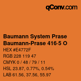 Code couleur: Baumann System Prase - Baumann-Prase 416·5 O | qconv.com