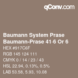 Farbcode: Baumann System Prase - Baumann-Prase 41·6 Or 6 | qconv.com
