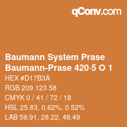 Code couleur: Baumann System Prase - Baumann-Prase 420·5 O 1 | qconv.com