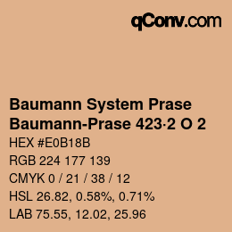 Color code: Baumann System Prase - Baumann-Prase 423·2 O 2 | qconv.com