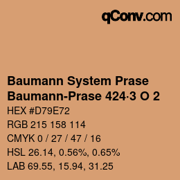 Color code: Baumann System Prase - Baumann-Prase 424·3 O 2 | qconv.com