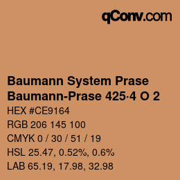 Code couleur: Baumann System Prase - Baumann-Prase 425·4 O 2 | qconv.com